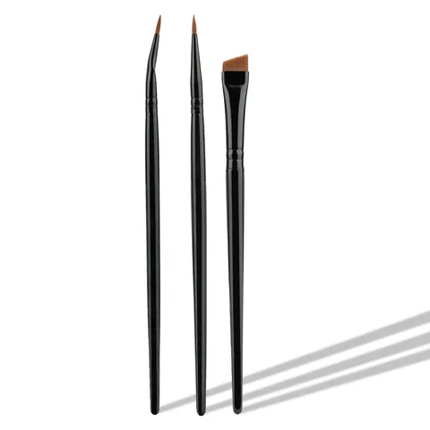 Professional Fine Eyeliner Brush Set Angled Blade Eyeline Detail Makeup Brushes Wooden Handle Nylon Hair Cosmetic Tools