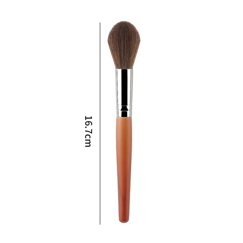 Flame Makeup Brush Soft Synthetic Fiber Face Powder Highlighter Blush Brush Wooden Handle Cosmetic Tool