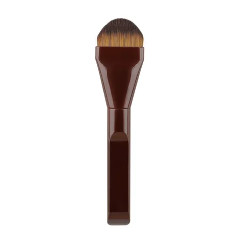 Professional Foundation Brush Flat Tongue Shape Soft Synthetic Fiber Plastic Handle Seamless Makeup Tool For Daily Beauty
