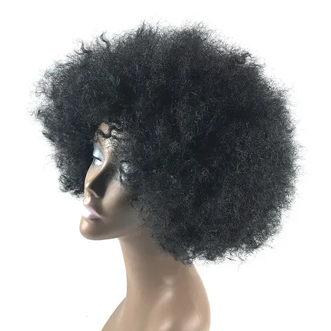 Flauschige Gekräuselte Afro Perücke Synthetische Faser Große Lockige Clown Perücke Party Cosplay Kostüm Haarperücke für Damen Herren