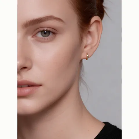 S925 Sterling Silver Geometric Diamond Cut Hoop Earrings For Women Minimalist Fashion Small Huggie Earrings Jewelry Gift