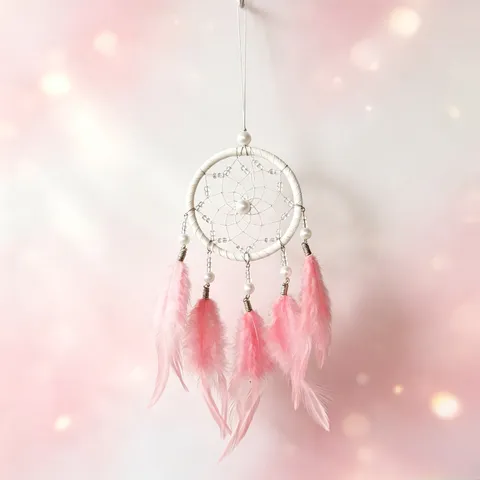 Handmade Iron Feather Dream Catcher Wall Hanging Decor For Bedroom Car Interior Ornament Modern Minimalist Dreamcatcher Gift