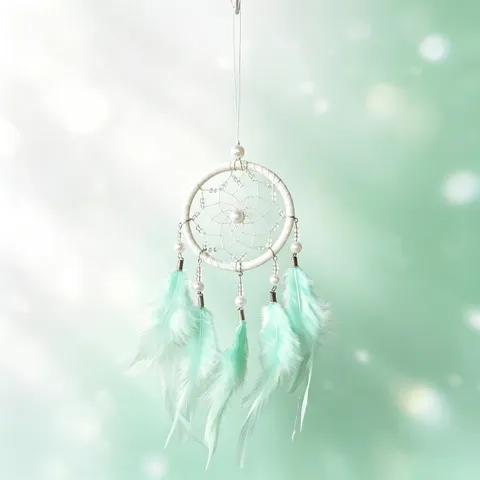 Handmade Iron Feather Dream Catcher Wall Hanging Decor For Bedroom Car Interior Ornament Modern Minimalist Dreamcatcher Gift