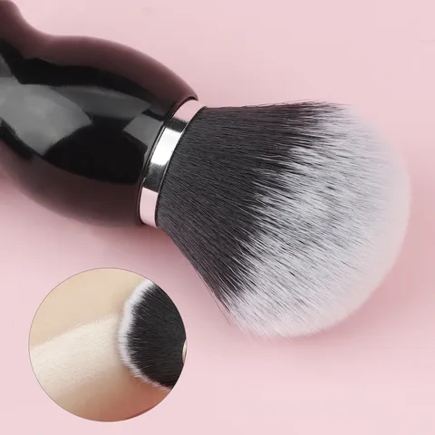 Brocha de Polvo Redonda Grande Brocha de Base Plana Inclinada Brocha de Contorno Hongo Fibra Sintética Herramienta Cosmética Profesional