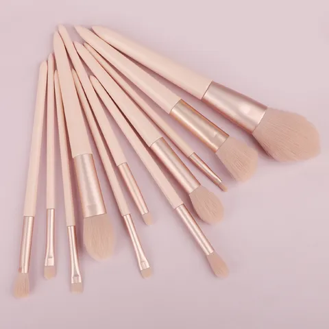 Collezione Pennelli Trucco Professionali Setole Sintetiche Morbide Cipria Ombretto Base Cosmetico Strumenti di Bellezza Rosa