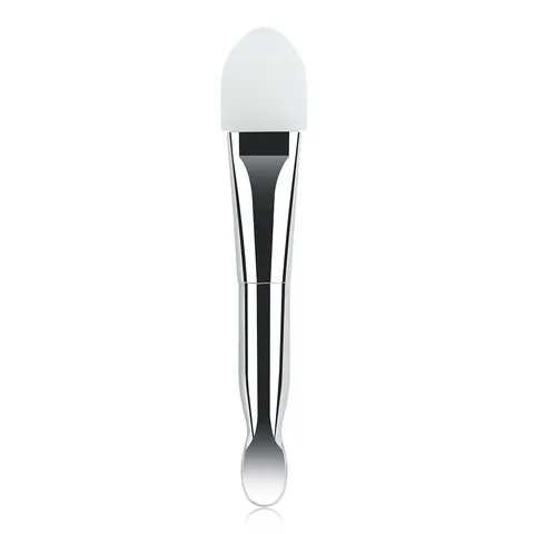 Pinceau Pour Masque Facial En Silicone À Double Embout Avec Spatule À Manche En Métal Outil De Soin De Beauté