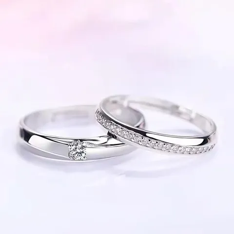 Minimalistischer Kupfer Möbius Offener Ring Für Männer Und Frauen Versilbert Strass Paare Ringe Mode Schmuck Geschenk