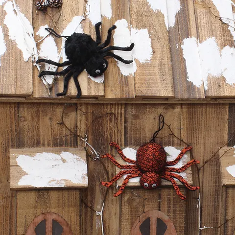 Halloween Stoff Simulation Spinne Requisite Plüsch Geisterhaus Geheimraum Dekoration Party Dekorative Künstliche Spinne Spielzeug