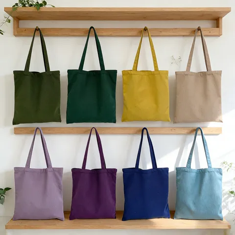 Urban Minimalist Blank Segeltuch Einkaufstasche Einfarbig Umweltfreundlich Offene Schulter Handtasche Für Pendeln Alltag Casual Stil