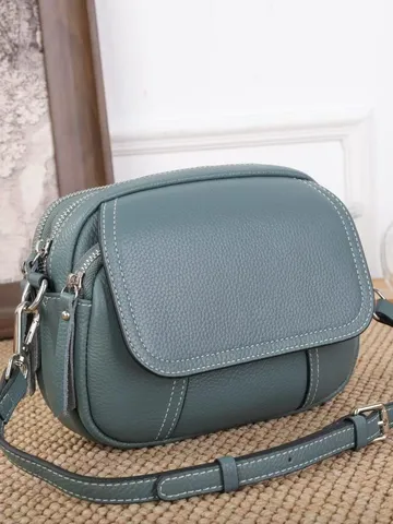 Damen Mode Leder Umhängetasche Crossbody Tasche Vintage Einfarbig Kleine Quadratische Tasche Lässig Henkeltasche