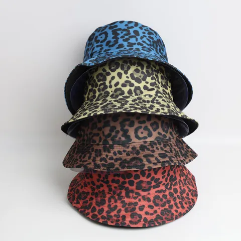 Gorra de Béisbol y Sombrero de Pescador de Moda con Estampado de Leopardo Protección Solar Sombreros Casuales