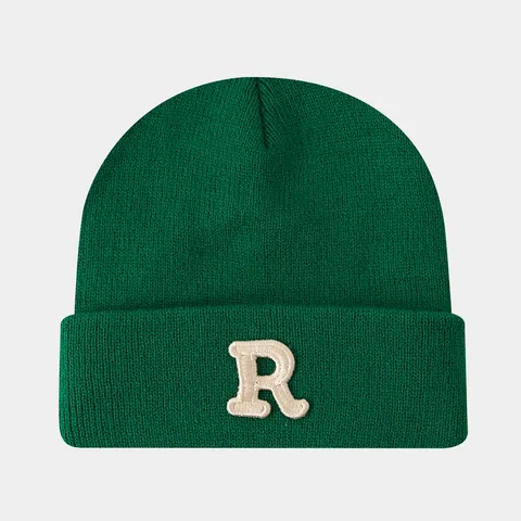 Gorro de Punto Cálido de Invierno Unisex Gorro Beanie Grueso y A Prueba de Viento Con Bordado de Letras Gorro Pullover Sólido Casual