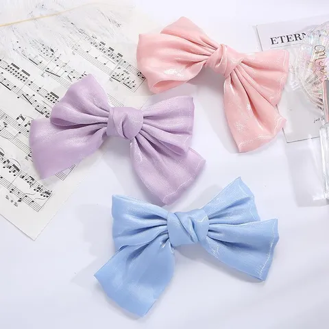 Fermaglio per Capelli con Fiocco Grande in Raso Elegante Francese Dolce Molletta a Molla con Fiocco Sovradimensionato Copricapo da Donna Ragazze