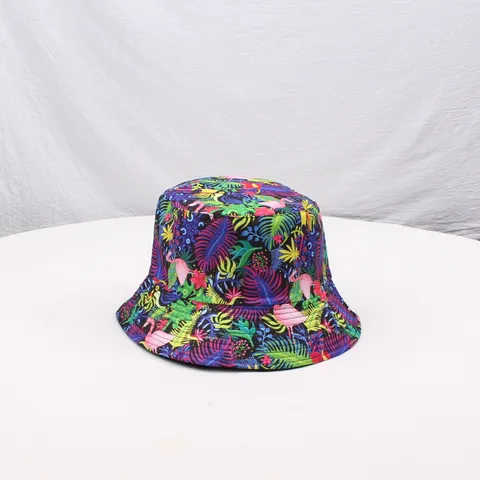 Sombrero de Pescador Reversible Unisex Casual Exterior Protección Solar Estampado Floral Fisherman Hat Verano Playa Accesorios