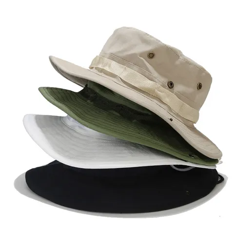 Unisex Exterior Protección Solar Sombrero de Pescador Ala Ancha Camuflaje Booney Sombrero Transpirable Pesca Senderismo Gorra