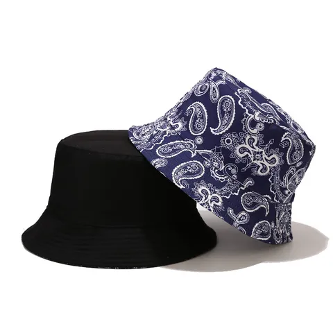 Sombrero de Pescador Paisley Unisex Reversible Estampado Total Protección Solar Gorra de Pescador Verano Viaje Playa