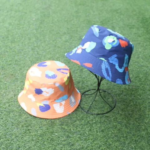 Sombrero de Pescador Reversible Unisex de Poliéster-algodón con Ala Ancha Protección Solar Sombrero de Verano Casual