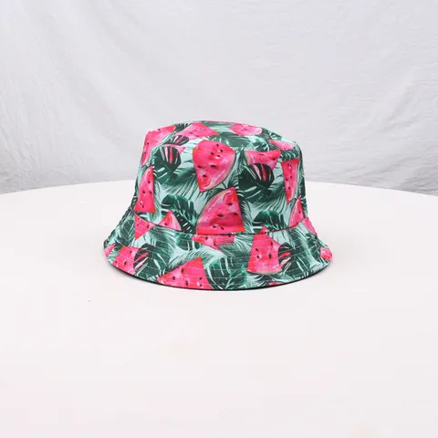 Unisex Wendefischerhut Sommer Sonnenschutz Breite Krempe Baumwolle Bedruckt Lässig Strand Sonnenhut