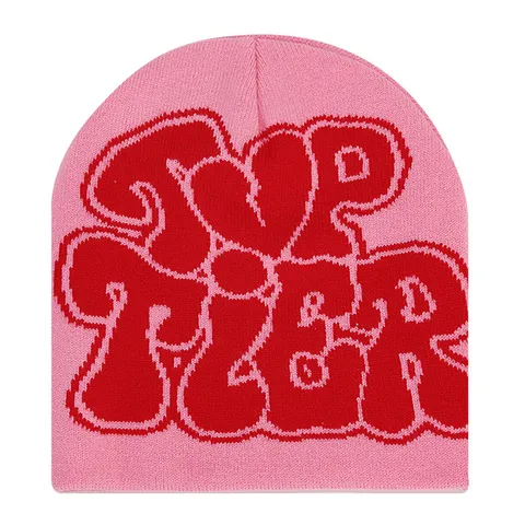Gorro de Punto Cálido de Invierno Unisex Streetwear Hip Hop Letra Jacquard Acrílico Calavera Para Hombres Mujeres Casual Al Aire Libre