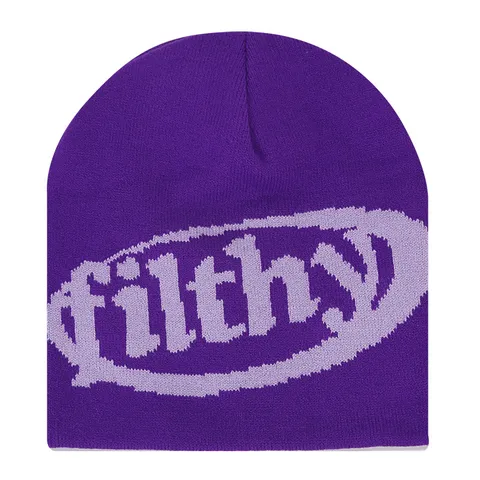 Gorro de Punto Cálido de Invierno de Acrílico Letra Bordada Casual Color Sólido Moda Gorro de Esquí al Aire Libre para Mujeres Hombres