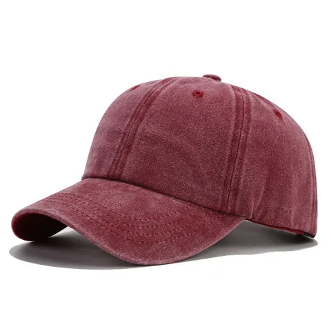 Gorra de Béisbol de Algodón Vintage Lavado Protección Solar Exterior Ala Curva Desgastado Ajustable Sombrero Casual Unisex