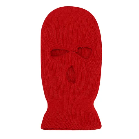 Winter Warm Knitted Balaclava 3 Hole Ski Mask Windproof Full Face Cover Beanie Hat For Outdoor Sports Cycling Men Women