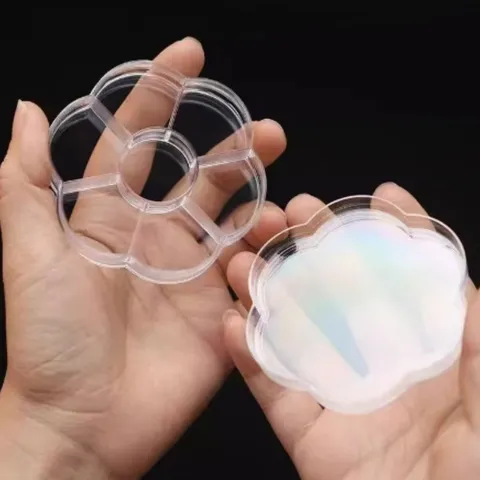 Transparente Kunststoff Aufbewahrungsbox Blumenform Desktop Organizer Mit Deckel Klar Kleinteile Behälter
