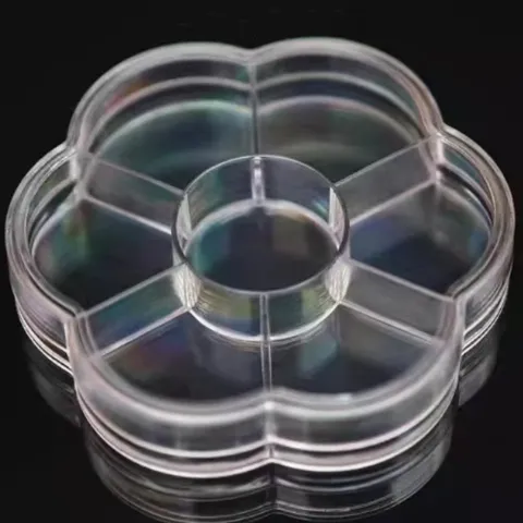 Transparente Kunststoff Aufbewahrungsbox Blumenform Desktop Organizer Mit Deckel Klar Kleinteile Behälter