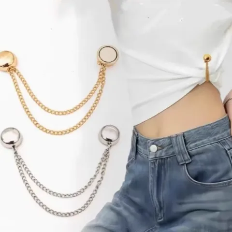 Multifunctionele Ketting Magneetsluiting Kleding Taille Clip Broekspijp Verkorter Anti-Sleep Accessoires