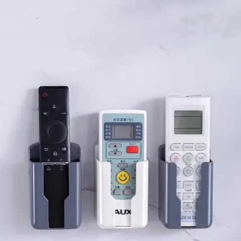 Wandmontierte Fernbedienung Aufbewahrungsbox Kunststoff Lochfrei TV Klimaanlage Organizer Halter Wohnzimmer Heimaufbewahrung