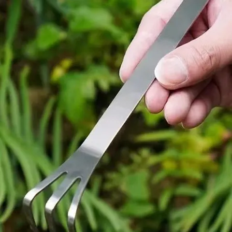 Edelstahl Bonsai Rechen Bodenlockerung Jätwerkzeug Praktische Garten Handrechen Für Hausgarten Pflanzenpflege