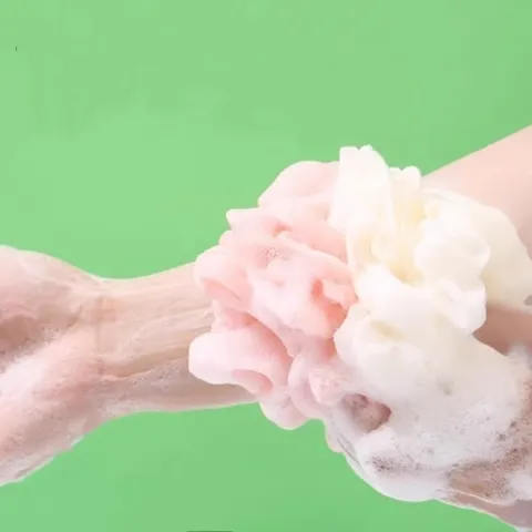 Esponja de Baño de Plástico Bola de Ducha de Malla Loofah Exfoliante Suave para Limpieza de Baño Uso Diario