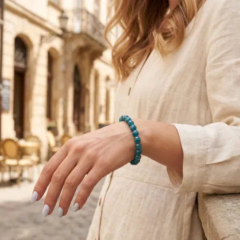 Retro Halbedelstein Kralen Armband Gelaagde Stretch Strand Armband Geometrisch Polygoon Charm Sieraden Voor Vrouwen Mannen
