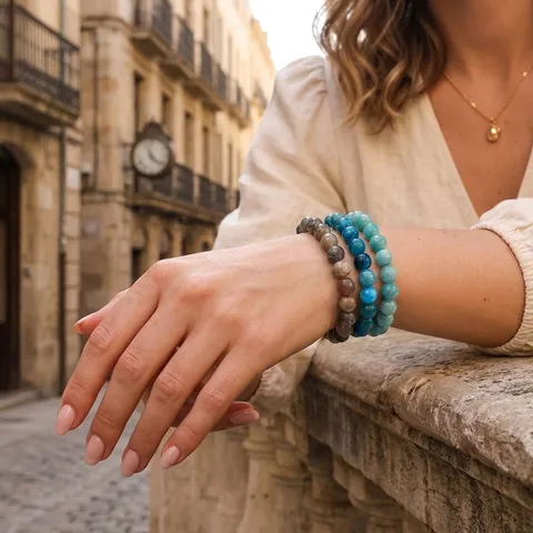 Boho Natuurlijke Halbedelsteen Kralen Armband Voor Dames Meerkleurig Amethist Kwarts Kristal Elastisch Handgemaakt Handsieraden Cadeau
