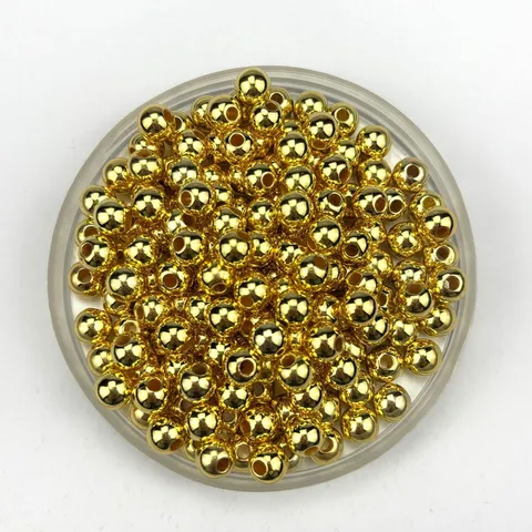 CCB Plastic Round Spacer Beads For DIY Jewelry Making Handcrafted Bracelets Necklaces Accessories
