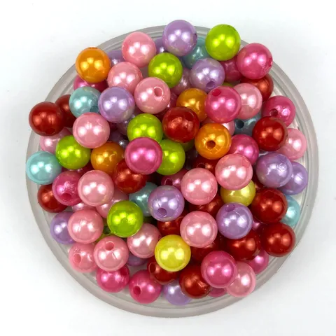 Artificial Pearl Round Loose Beads Plastic Craft Beads For DIY Handmade Jewelry Making Bracelet Necklace Earring Accessories