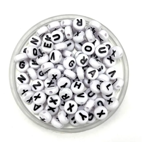 Acrylic Flat Round Letter Beads Alphabet Beads For DIY Jewelry Making Bracelet Necklace Craft Design