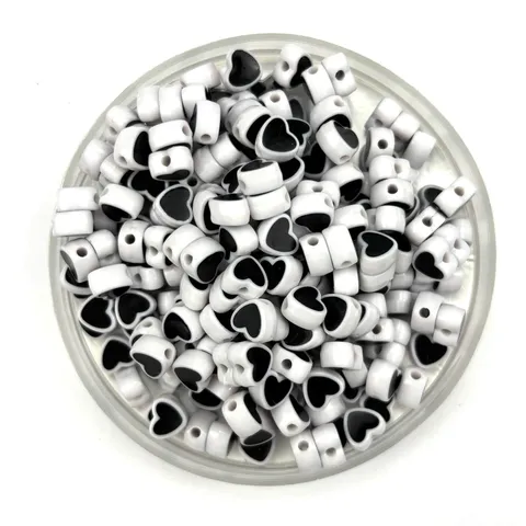 Colorful Acrylic Heart Loose Beads 4x8mm Transparent Love Beaded For DIY Bracelet Jewelry Making Crafts Accessories
