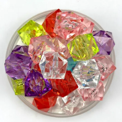 Acrylic Crystal Pointed Beads Colorful Ice Cubes DIY Photography Props Baroque Style Loose Beads Multicolored