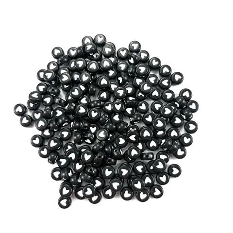 Acrylic Flat Round Heart Letter Beads Colored Loose Beads For DIY Handmade Bracelet Necklace Jewelry Making Accessories