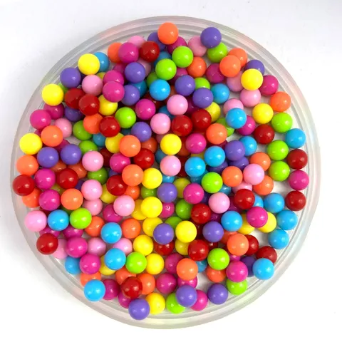 Colorful Acrylic Round Loose Beads Holeless Solid Plastic Beads For DIY Jewelry Making Crafts And Toys