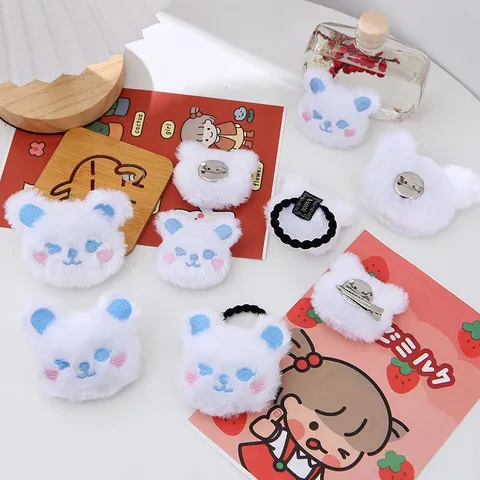 Süße Plüsch Bär Brosche Pin Haarbänder Süße Cartoon Tier Abzeichen Kleidung Tasche Anhänger Dekorative Kleidung Accessoire Für Frauen Kinder Geschenk