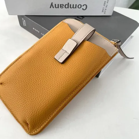 Echtes Leder Handytasche Umhängetasche Kleine Tasche Mini Farbblock Retro Schultertasche Damen Mode Messenger Tasche