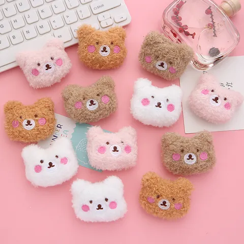Mignonne Broche Ours en Peluche Dessin Animé Épinglette Patchs Animaux Élastiques à Cheveux pour Vêtements Sac Chapeau Matériaux de Couture Bricolage Accessoires Sac à Dos