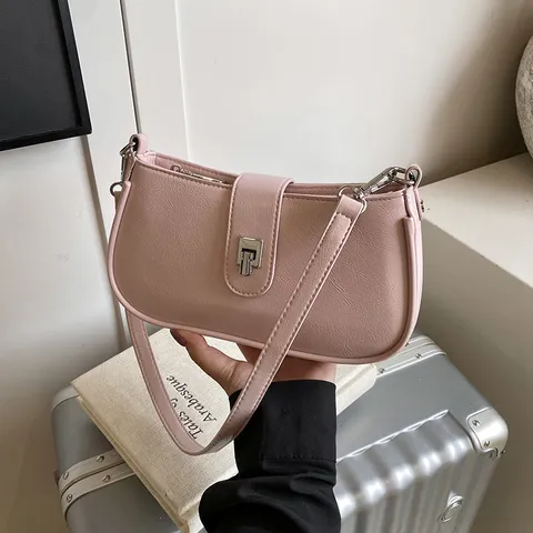 Γυναικείο Tσαντάκι Ώμου από Δέρμα PU Casual Μονόχρωμο Τσάντα Χιαστί Ευέλικτη Τσάντα Μεταφοράς για Γυναίκες