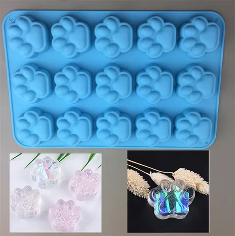 Katzenpfote Silikonform Zum Backen Kuchen Schokolade Eis Seifenherstellung Epoxidharz Gips Aroma Kerzenform Küche DIY Werkzeug