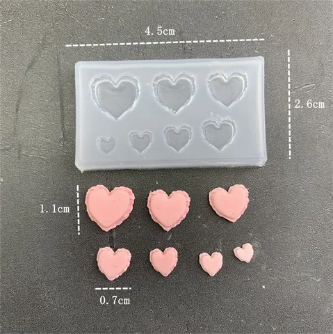 Miniature Food Simulation Silicone Mold For Clay Resin Casting Handmade Crafting Croissant Biscuit Cookie Waffle Donut Shape Mold