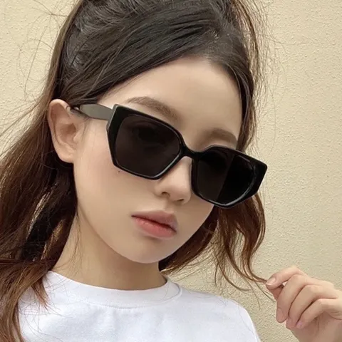Fashion Cat Eye Polygonal Sunglasses Men Women Oversized Geometric Sun Glasses Trendy Streetwear Eyewear Outdoor UV Protection Glasses Gift