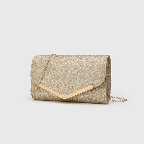 Mujer Moda Casual Lentejuelas Bolso de Noche Simple Versátil Cadena Bolso Bandolera Lujo Señoras Hombro Bolso de Mano
