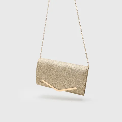 Mujer Moda Casual Lentejuelas Bolso de Noche Simple Versátil Cadena Bolso Bandolera Lujo Señoras Hombro Bolso de Mano